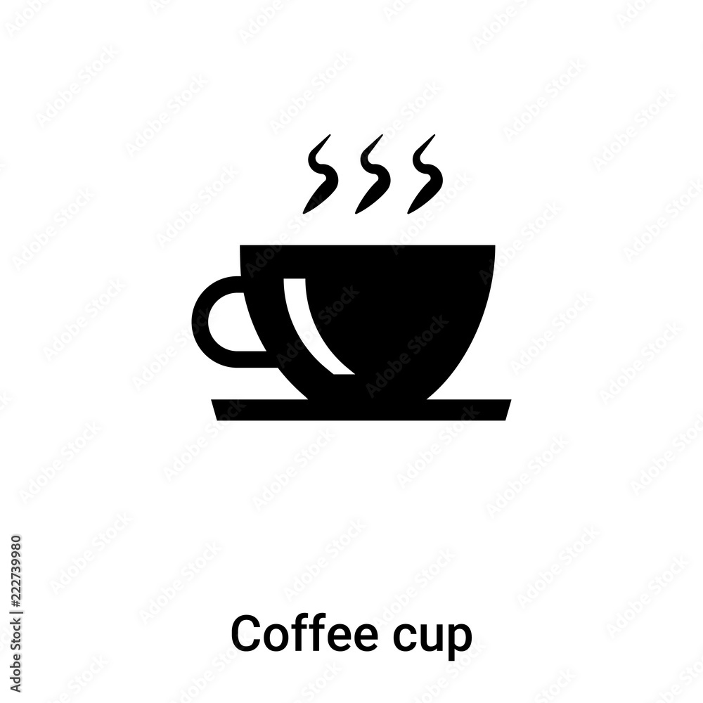 Coffee cup icon vector isolated on white background, logo concept of ...