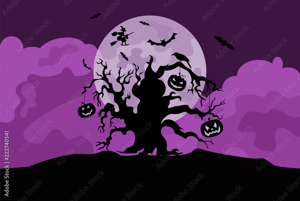Halloween holiday info graphic elements. Flat design