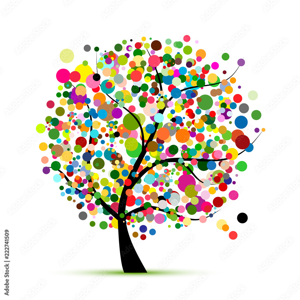 Abstract colorful tree for your design เวกเตอร์สต็อก Adobe Stock