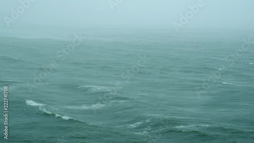 Huge Sea Storm Waves In Hurricane