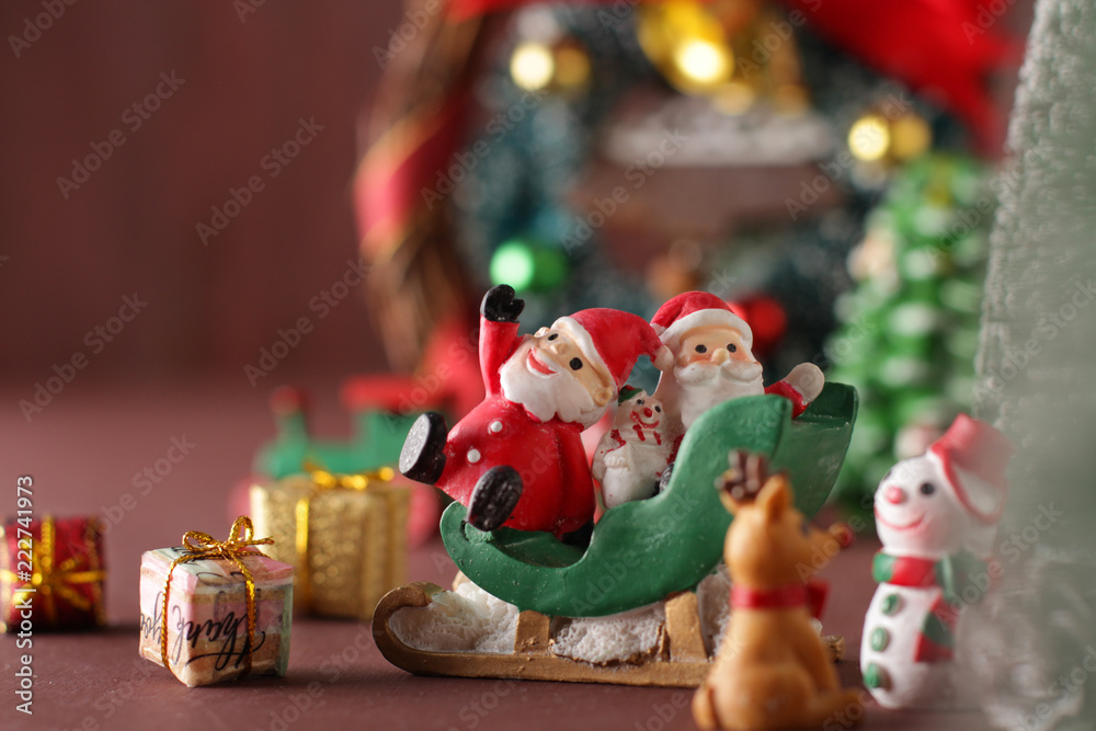 Naklejka premium クリスマス雑貨イメージ サンタクロース