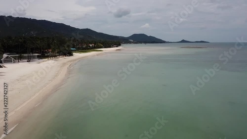 Aerial scene -  View of Shallow tropical water & Beach 2 -  Koh Samui  -Thailand photo