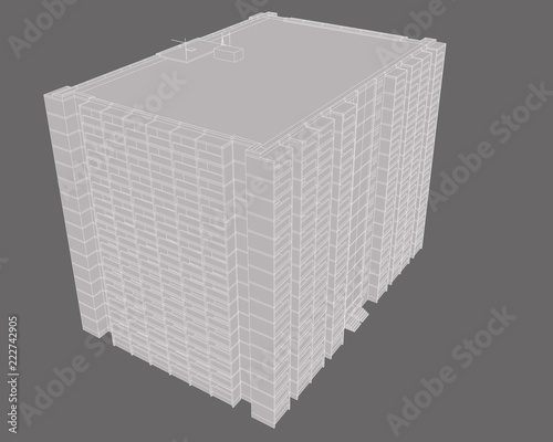Model of a multi-storey building