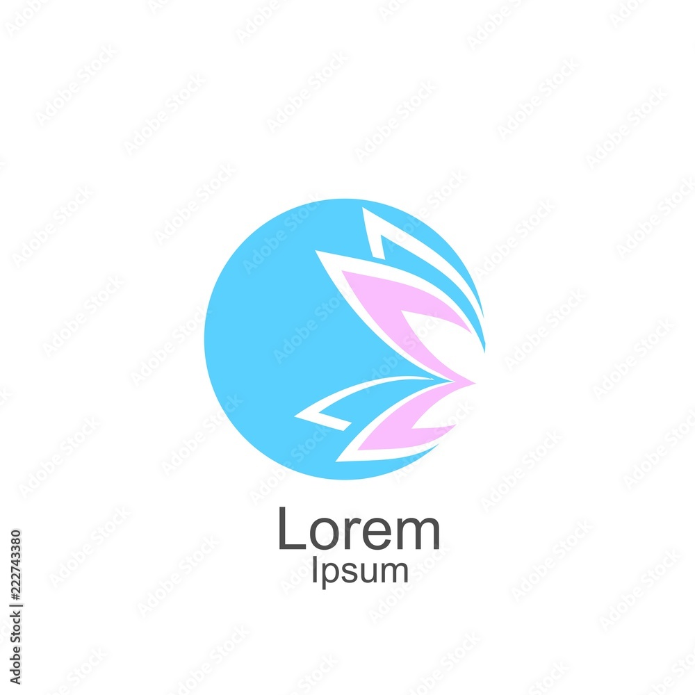 Fototapeta premium simple butterfly logo