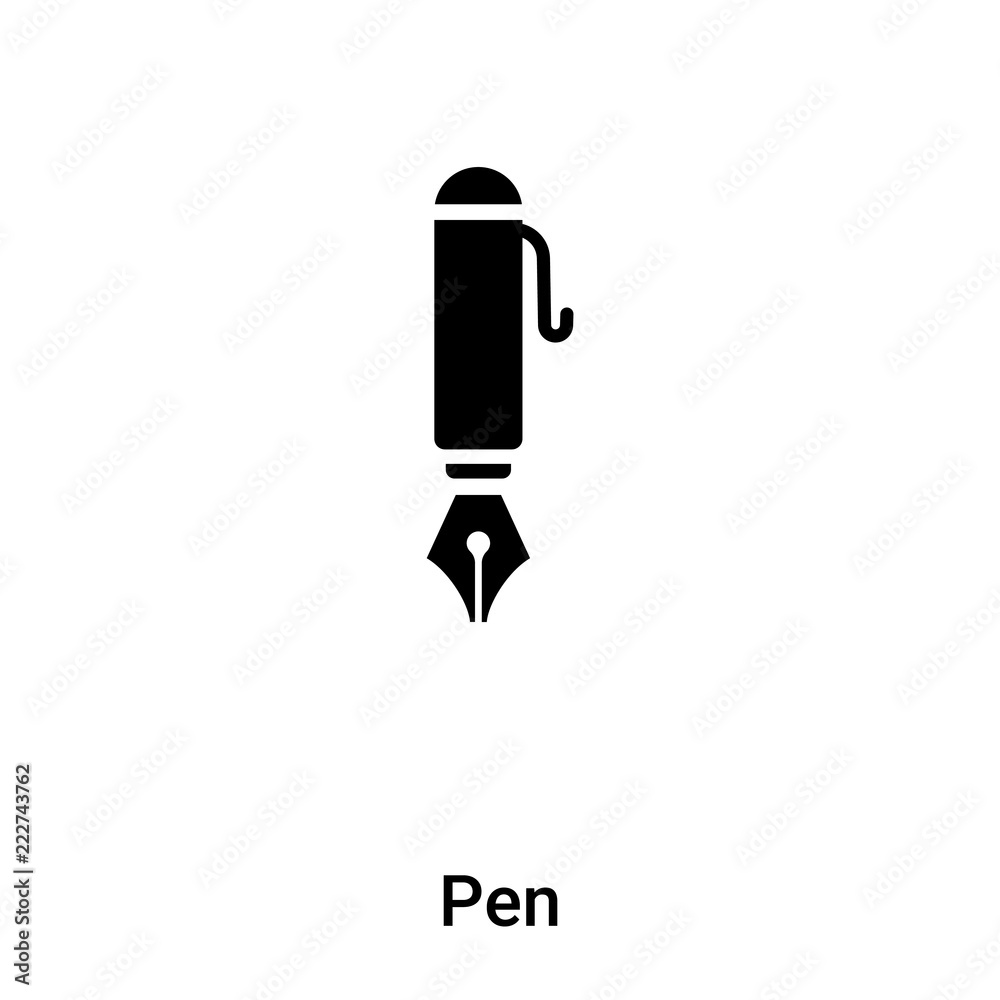 Pen icon vector isolated on white background, logo concept of Pen sign ...