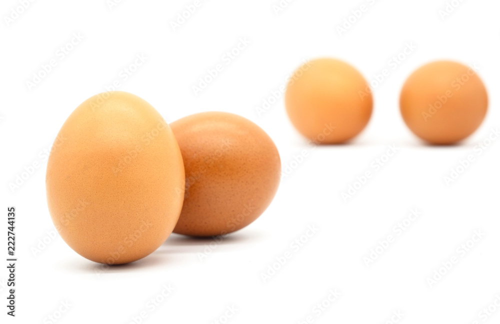 closeup egg isolated on a white background . closeup egg isolated on a white background .
