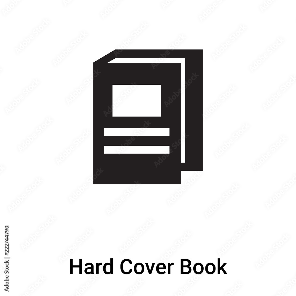 Hard Cover Book icon vector isolated on white background, logo concept of Hard Cover Book sign on transparent background, black filled symbol Hard Cover Book icon vector isolated on white background, logo concept of Hard Cover Book sign on transparent background, black filled symbol