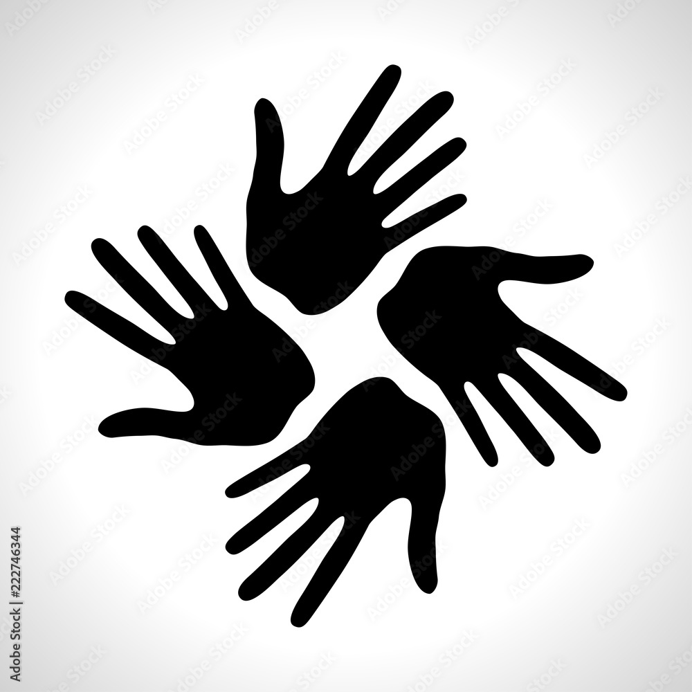 Hand Print icon. Vector illustration. Logo element. Hand Print icon. Vector illustration. Logo element.