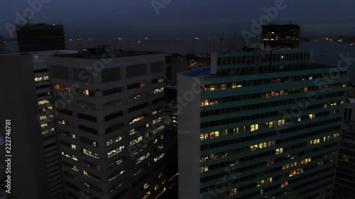 Wallpaper Mural Aerial view of Rio de janeiro, Brazil. Cityscape turistic town at night Torontodigital.ca