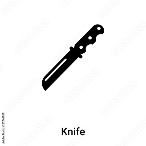 Knife icon vector isolated on white background, logo concept of Knife sign on transparent background, black filled symbol