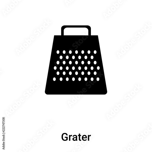Grater icon vector isolated on white background, logo concept of Grater sign on transparent background, black filled symbol