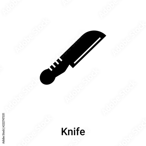 Knife icon vector isolated on white background, logo concept of Knife sign on transparent background, black filled symbol