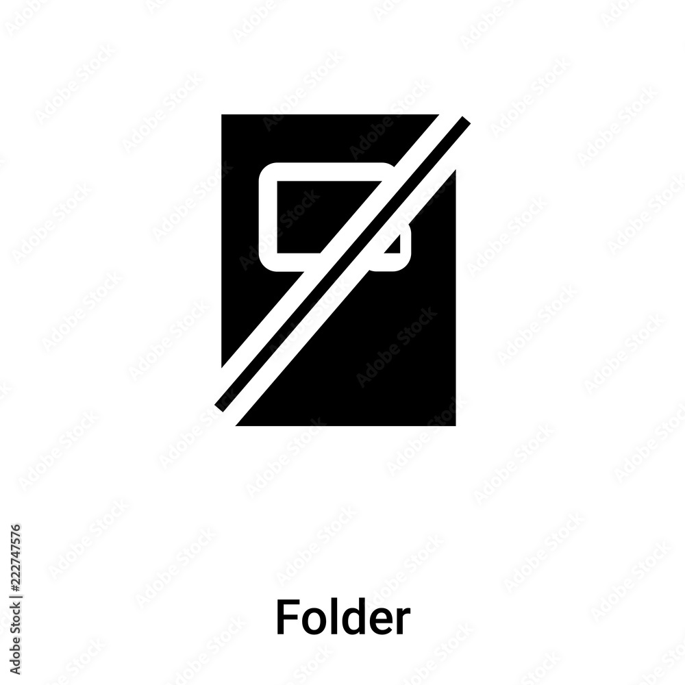 Folder icon vector isolated on white background, logo concept of Folder sign on transparent background, black filled symbol Folder icon vector isolated on white background, logo concept of Folder sign on transparent background, black filled symbol