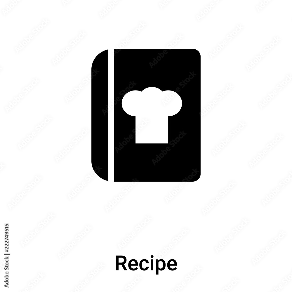Recipe icon vector isolated on white background, logo concept of Recipe  sign on transparent background, black filled symbol Stock Vector | Adobe  Stock