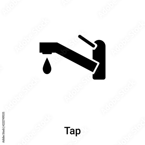 Tap icon vector isolated on white background, logo concept of Tap sign on transparent background, black filled symbol