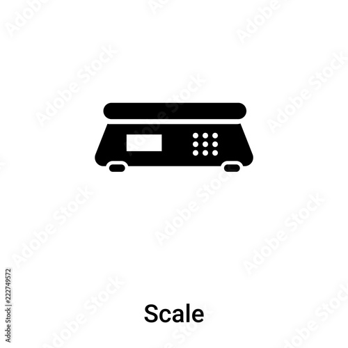 Scale icon vector isolated on white background, logo concept of Scale sign on transparent background, black filled symbol