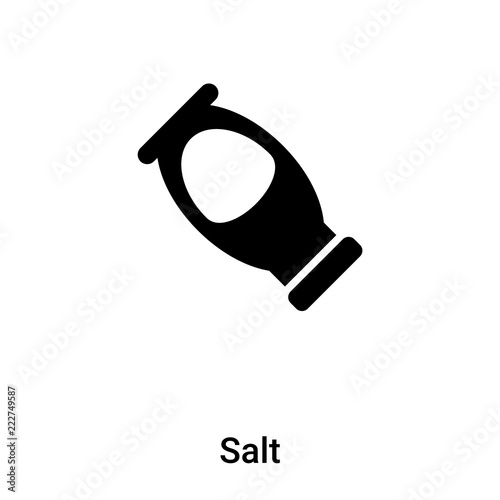 Salt icon vector isolated on white background, logo concept of Salt sign on transparent background, black filled symbol