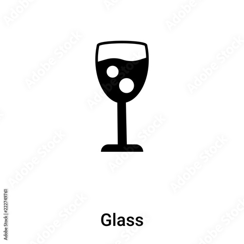 Glass icon vector isolated on white background, logo concept of Glass sign on transparent background, black filled symbol