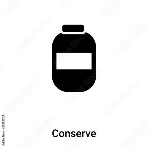 Conserve icon vector isolated on white background, logo concept of Conserve sign on transparent background, black filled symbol