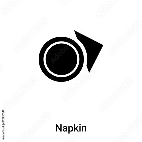 Napkin icon vector isolated on white background, logo concept of Napkin sign on transparent background, black filled symbol