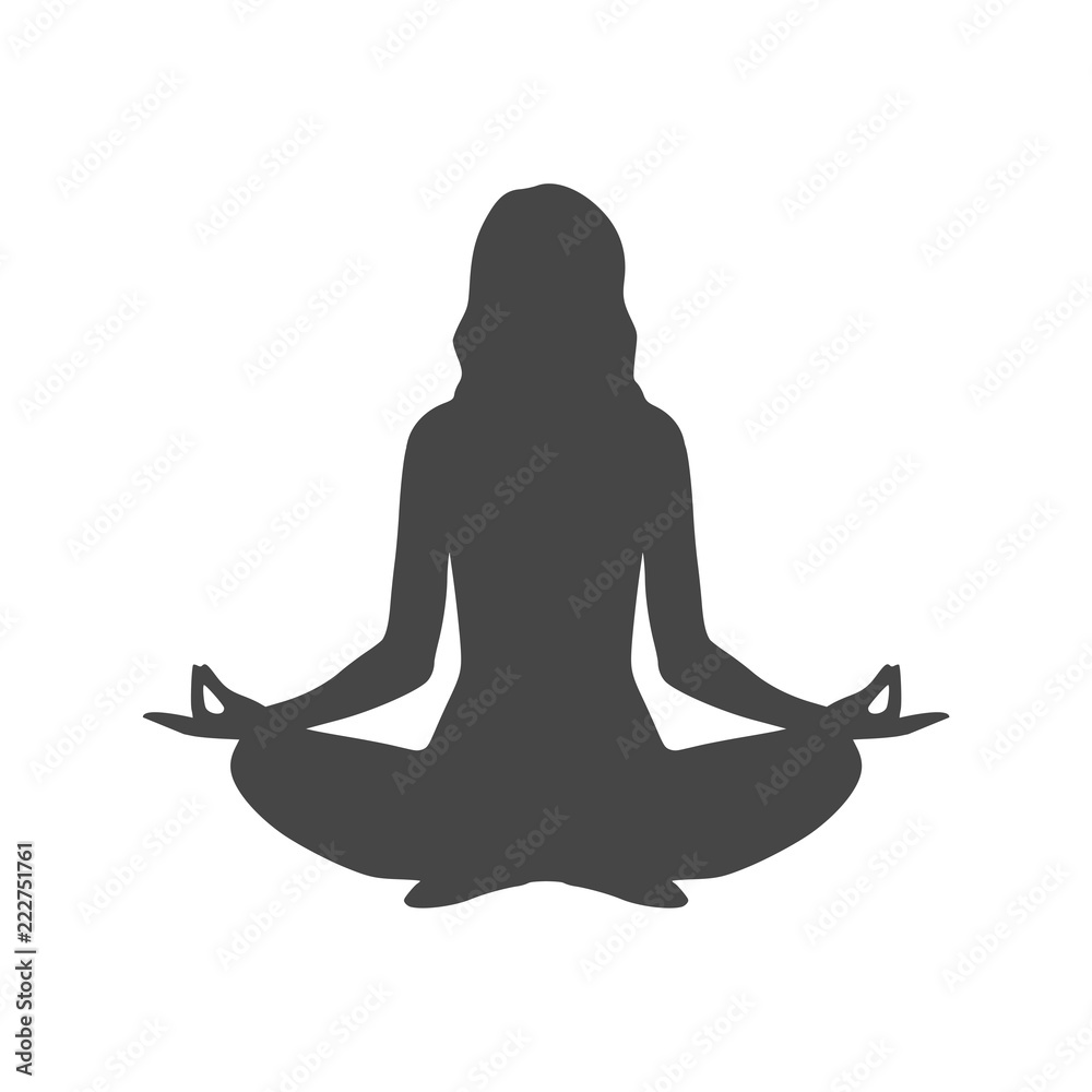 Meditation silhouette icon