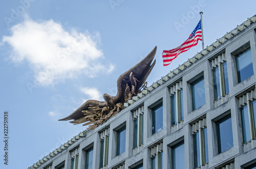 US Embassy facade, Grosvenor Square, London photo