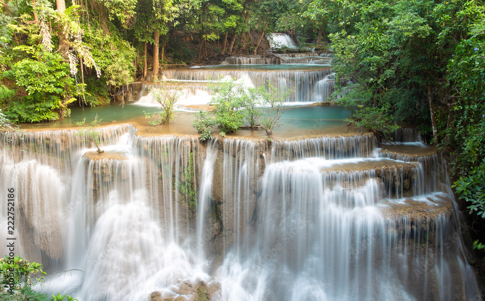 Beautiful Huai Mae Khamin Waterfall In the forest of western Thailand. Beautiful Huai Mae Khamin Waterfall In the forest of western Thailand.