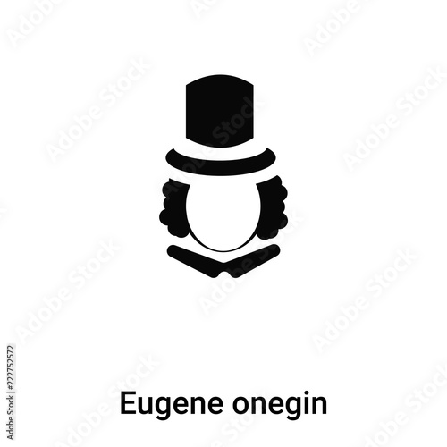 Eugene onegin icon vector isolated on white background, logo concept of Eugene onegin sign on transparent background, black filled symbol
