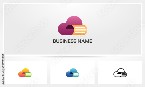 Paper Cloud Document Logo