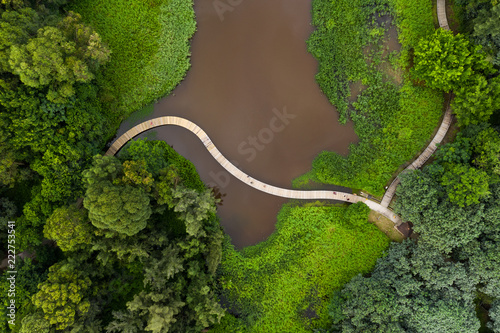 Top down of Hong Kong wetland park photo