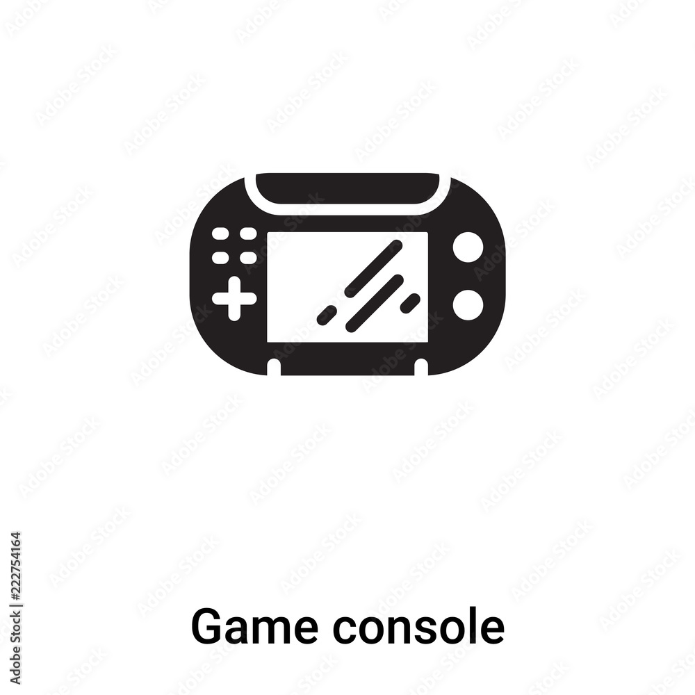 Game console icon vector isolated on white background, logo concept of