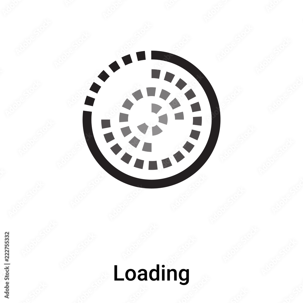 Loading icon vector isolated on white background, logo concept of Loading sign on transparent background, black filled symbol Loading icon vector isolated on white background, logo concept of Loading sign on transparent background, black filled symbol