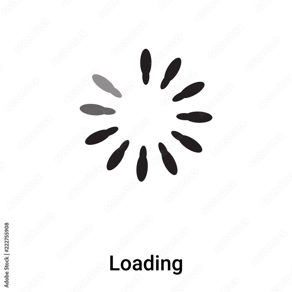 Loading icon vector isolated on white background, logo concept of Loading sign on transparent background, black filled symbol Loading icon vector isolated on white background, logo concept of Loading sign on transparent background, black filled symbol