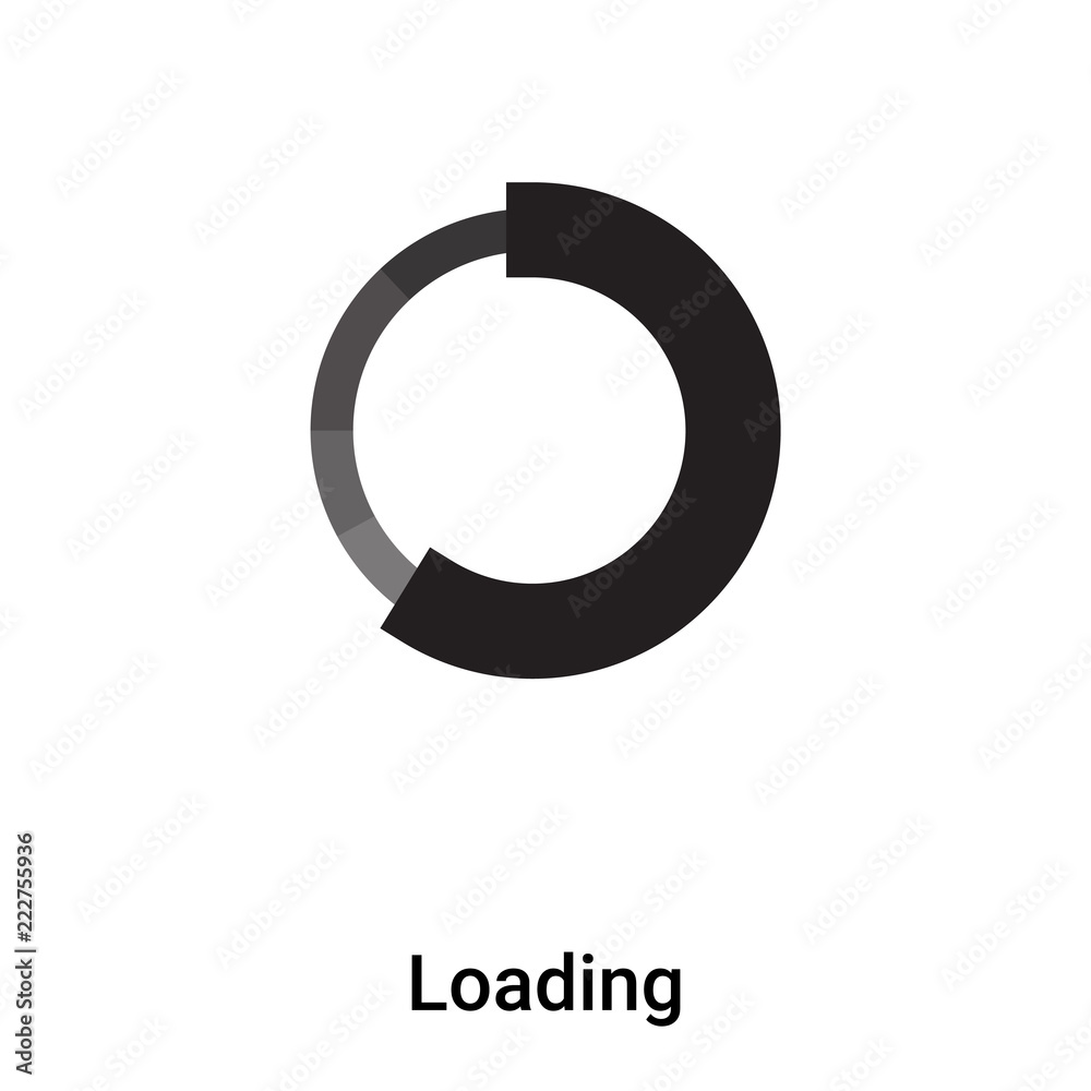 Loading icon vector isolated on white background, logo concept of Loading sign on transparent background, black filled symbol Loading icon vector isolated on white background, logo concept of Loading sign on transparent background, black filled symbol