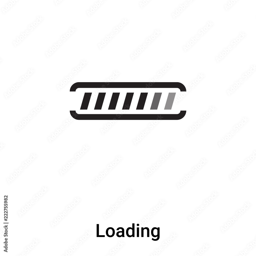 Loading icon vector isolated on white background, logo concept of Loading sign on transparent background, black filled symbol Loading icon vector isolated on white background, logo concept of Loading sign on transparent background, black filled symbol