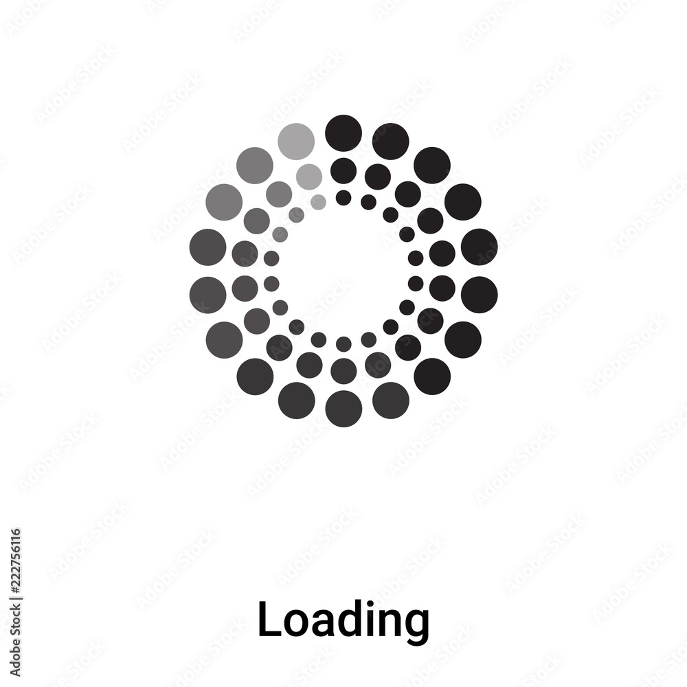Loading icon vector isolated on white background, logo concept of Loading sign on transparent background, black filled symbol Loading icon vector isolated on white background, logo concept of Loading sign on transparent background, black filled symbol