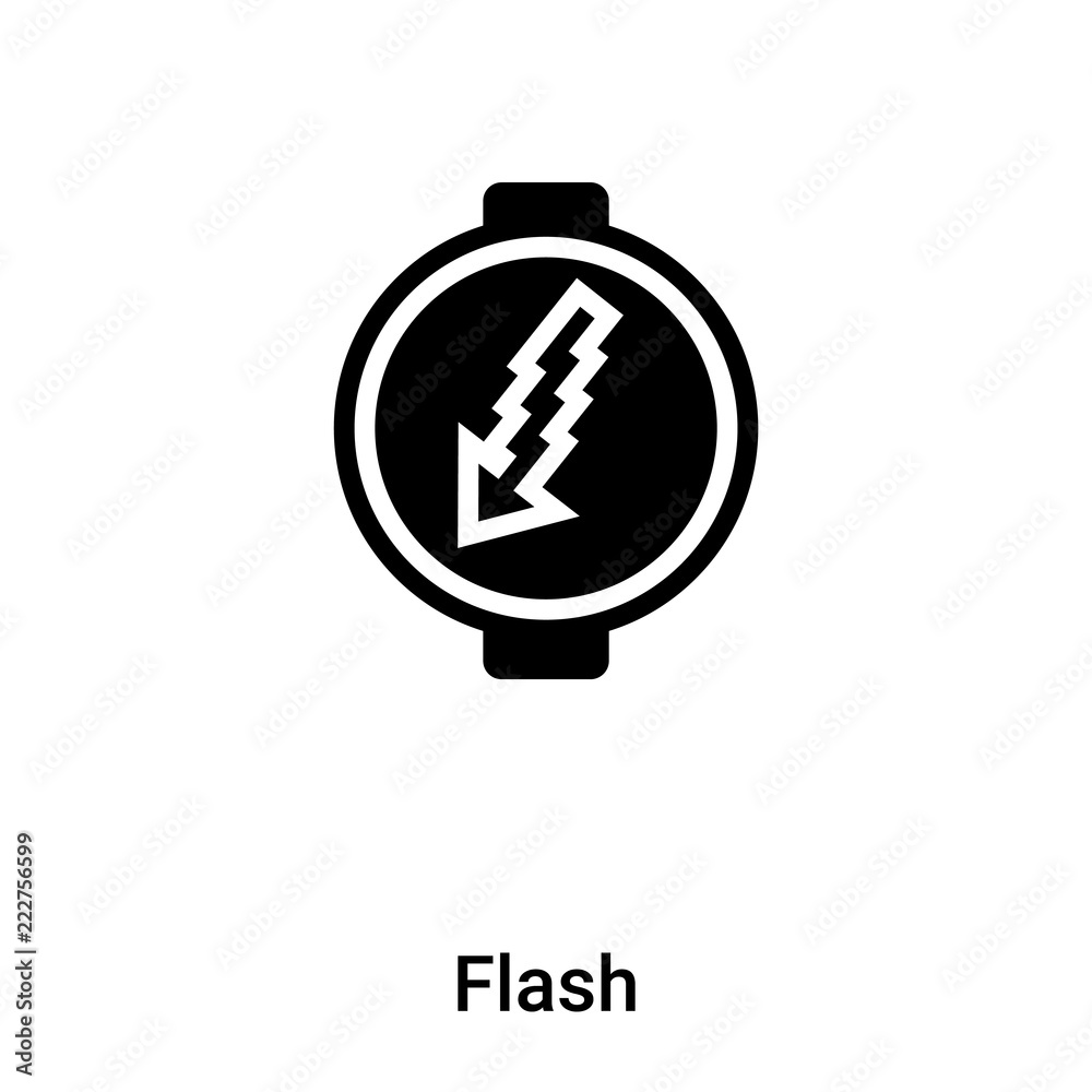 Flash icon vector isolated on white background, logo concept of Flash sign on transparent background, black filled symbol Flash icon vector isolated on white background, logo concept of Flash sign on transparent background, black filled symbol