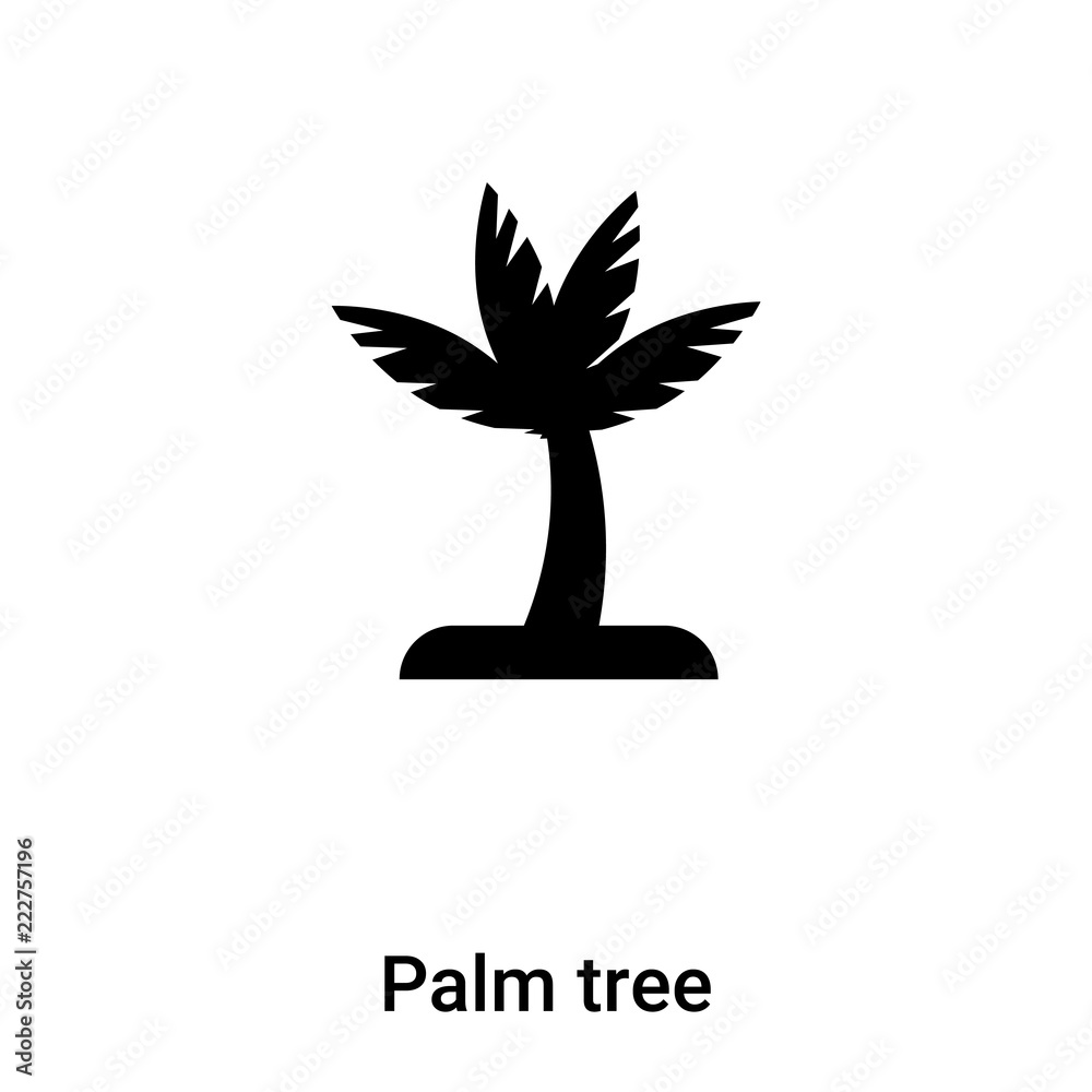 Palm tree icon vector isolated on white background, logo concept of ...