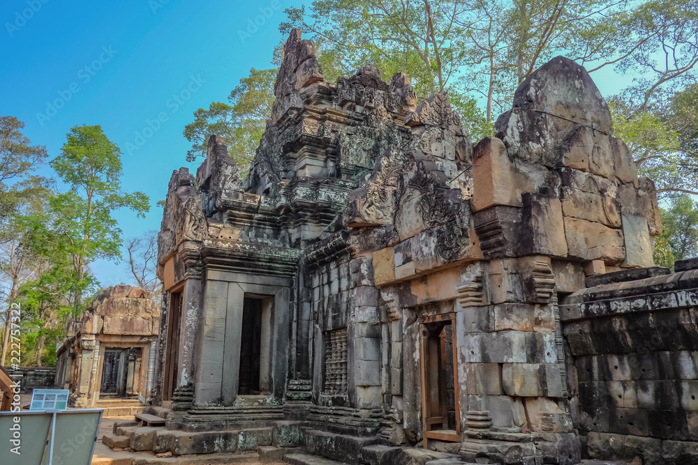 Ancient stone castle in angkor wat