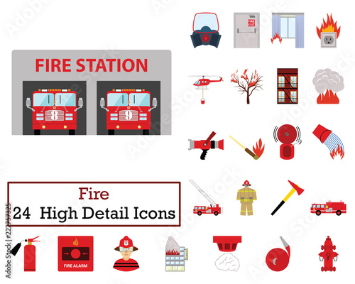 Set of 24  Fire Icons
