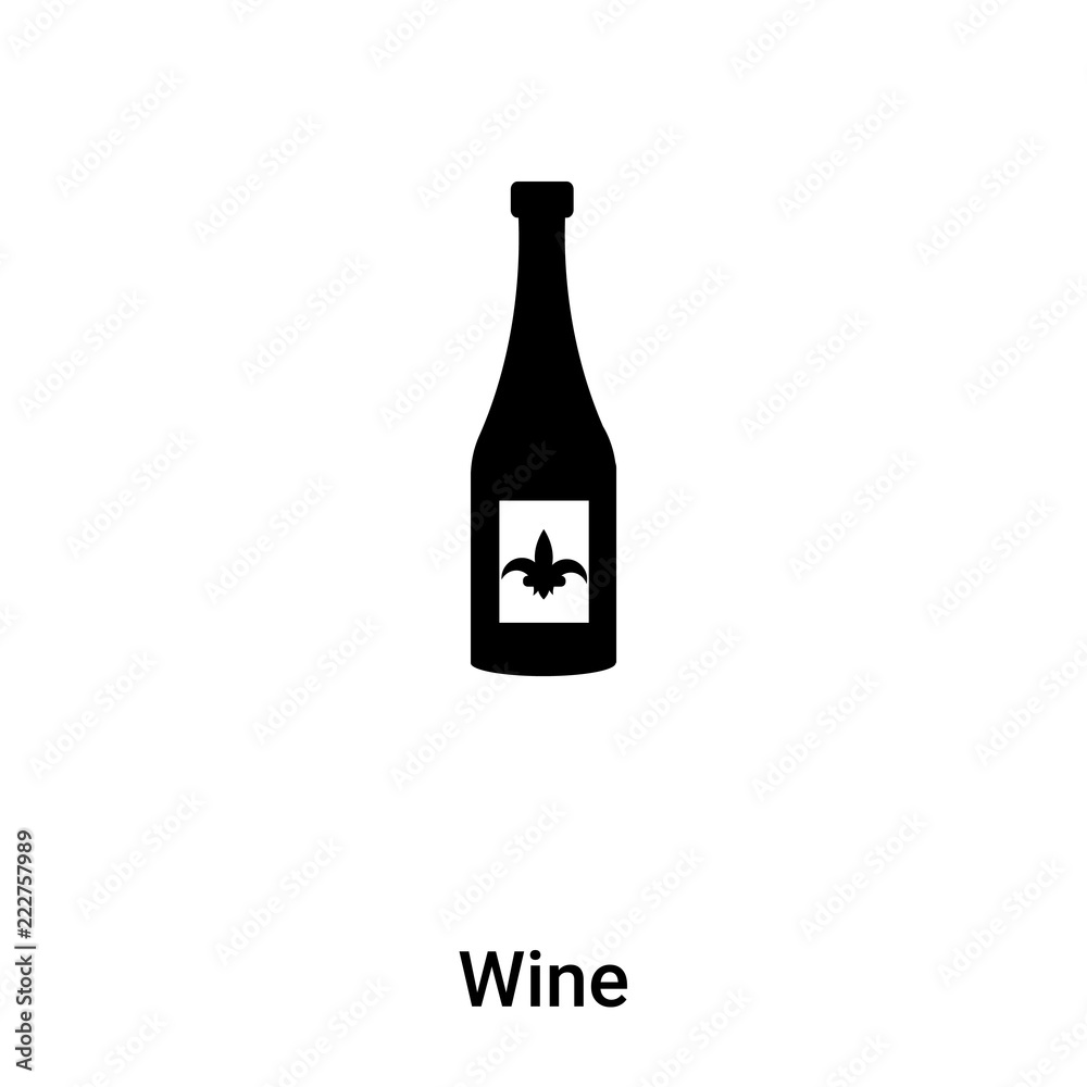 Wine icon vector isolated on white background, logo concept of Wine sign on transparent background, black filled symbol Wine icon vector isolated on white background, logo concept of Wine sign on transparent background, black filled symbol