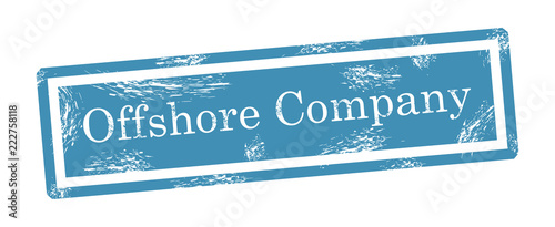 Offshore company square grungy stamp Vector illustration