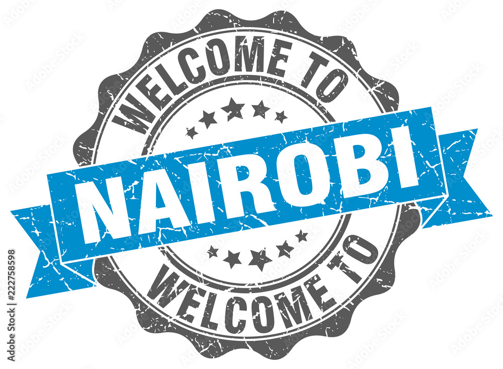 Fototapeta premium Nairobi round ribbon seal