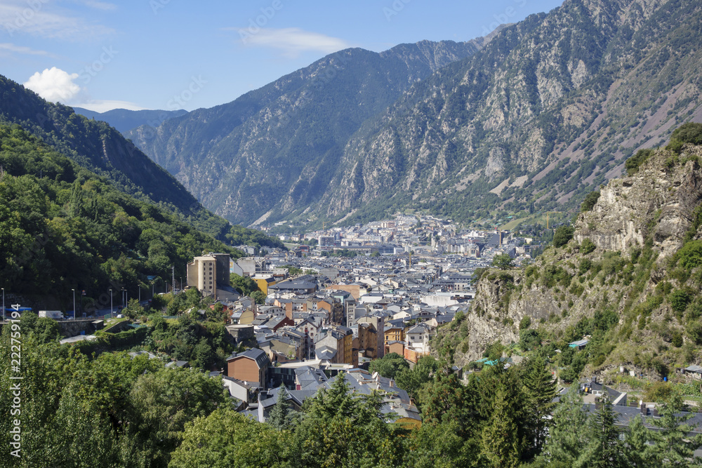 Andorra la Vella city from the top