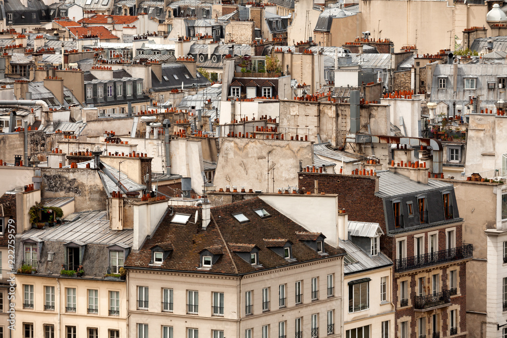 Elevated view over Paris