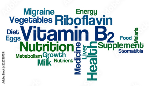 Photos Word Cloud on a white background - Vitamin B2