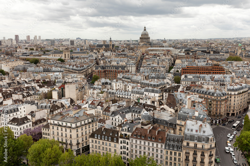 Elevated view over Paris