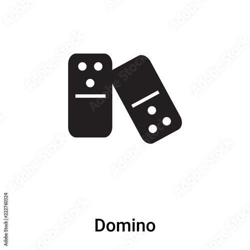 Domino icon vector isolated on white background, logo concept of Domino sign on transparent background, black filled symbol