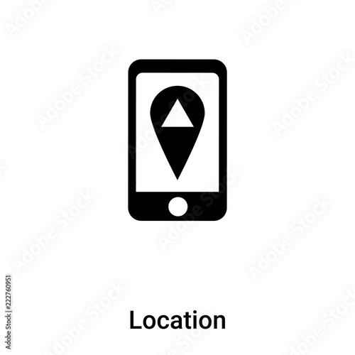 Location icon vector isolated on white background, logo concept of Location sign on transparent background, black filled symbol