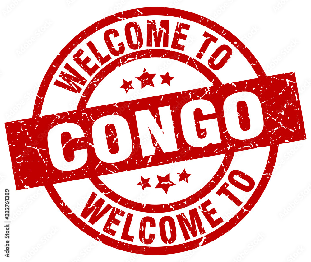 welcome to Congo red stamp welcome to Congo red stamp